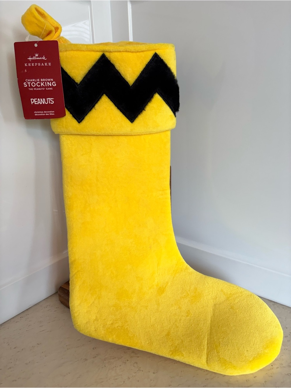 Peanuts Charlie Brown Yellow Stocking